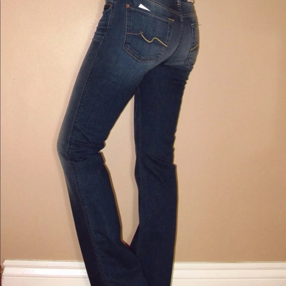🆕 For All Mankind High Waist Bootcut Karah Jeans Y2K Vintage Medium Dark Wsh 26 - Picture 5 of 8